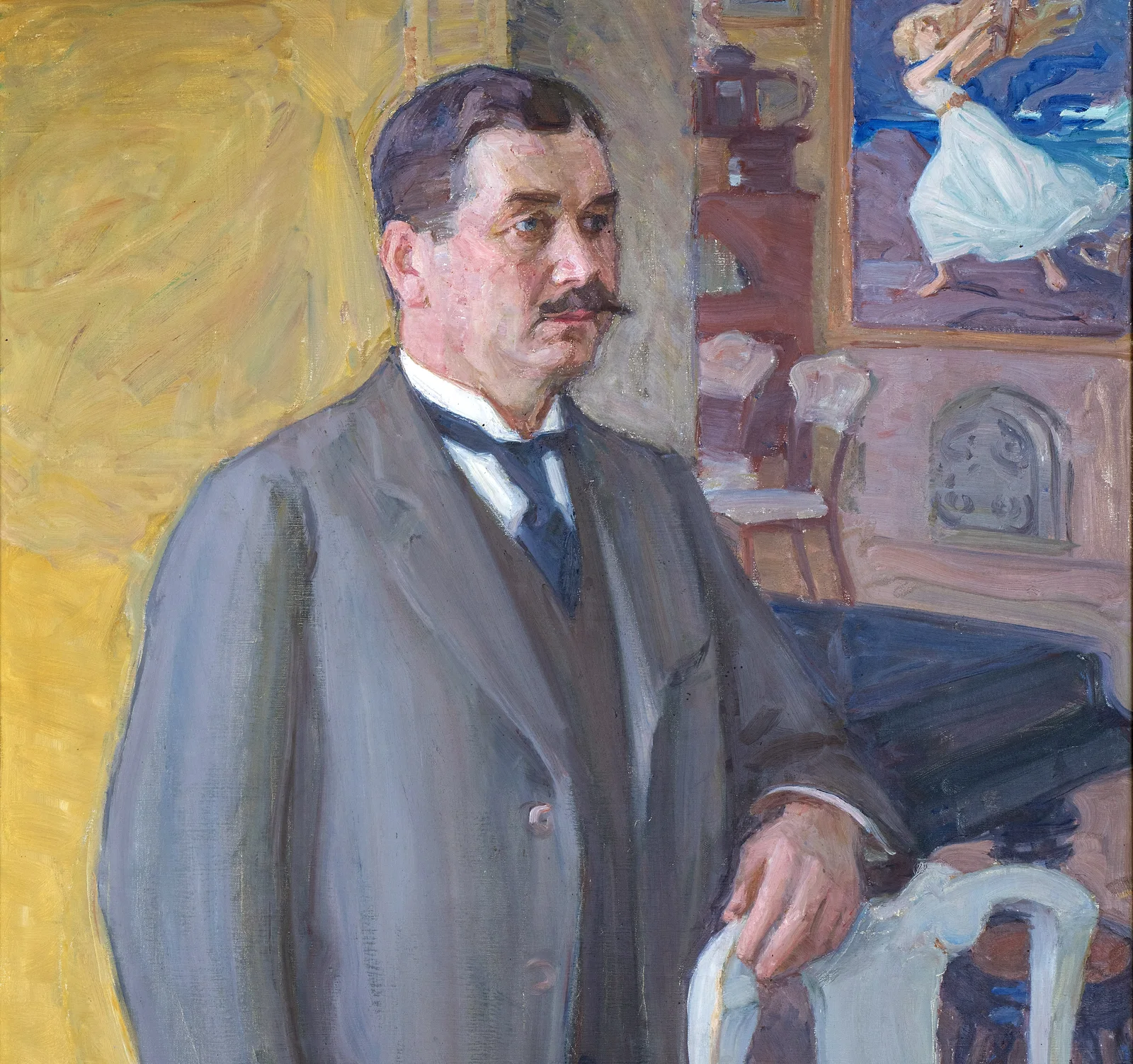Albert Gebhardtin maalaama Niilo Helanderin muotokuva vuodelta 1915